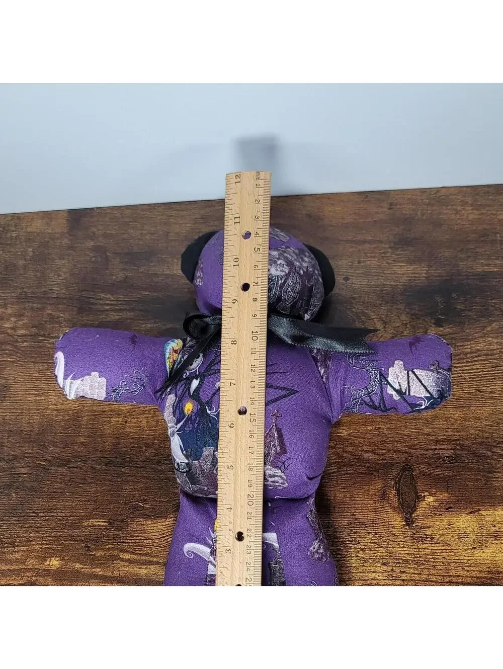Purple Nightmare Before Christmas Themed Stuffed Bear Plush
